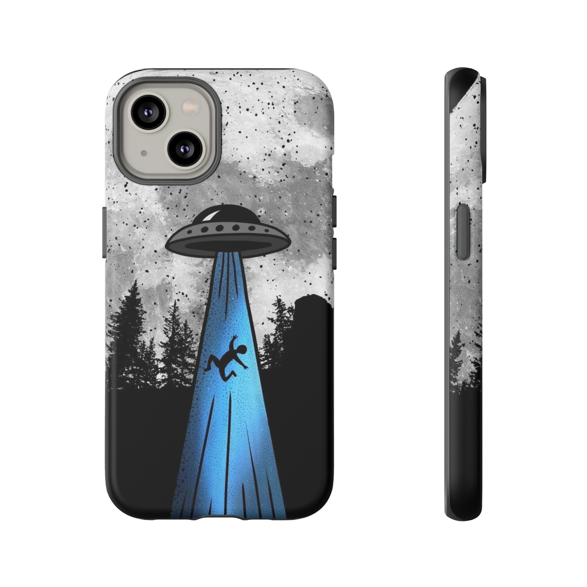 UFO Abduction Moonlight Phone Case – Alien Sci-Fi Cosmic Design Printify