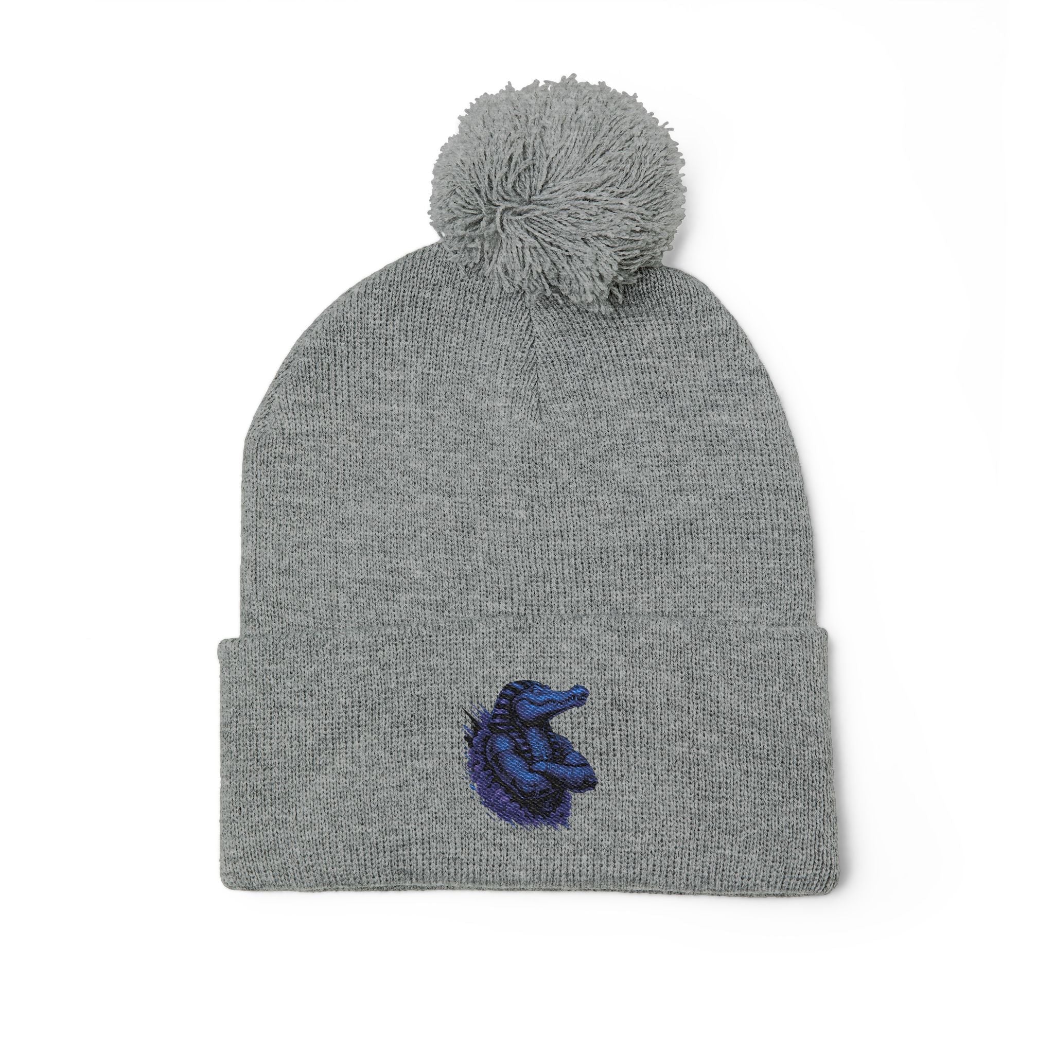 Pom-Pom Knit Cap (Embroidery)