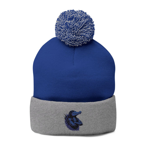Pom-Pom Knit Cap (Embroidery)