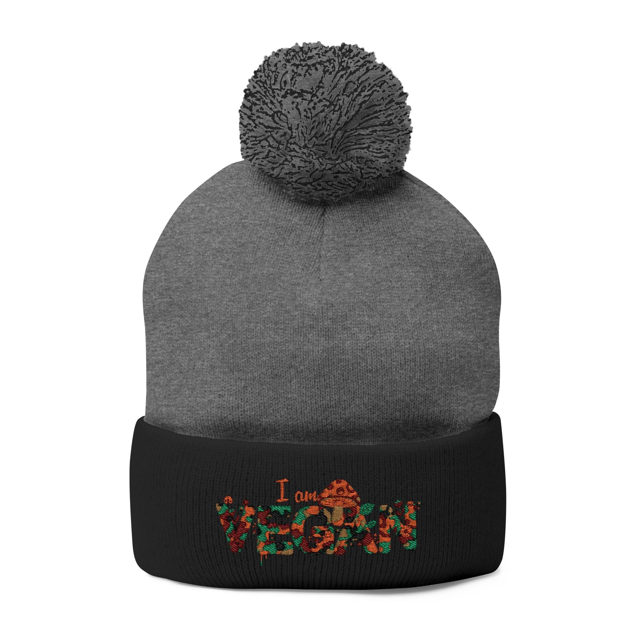 Pom-Pom Knit Cap (Embroidery) Printify