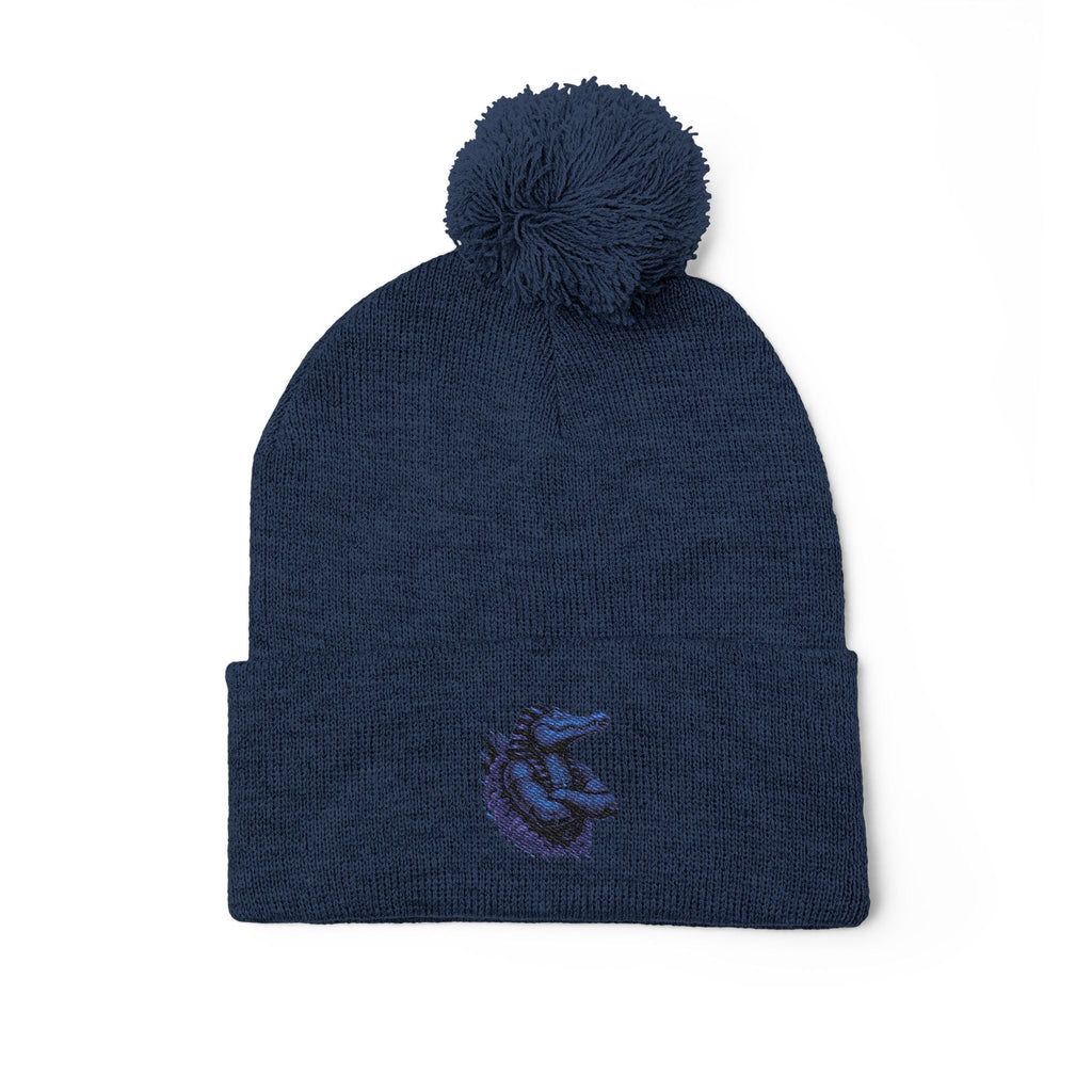 Pom-Pom Knit Cap (Embroidery)