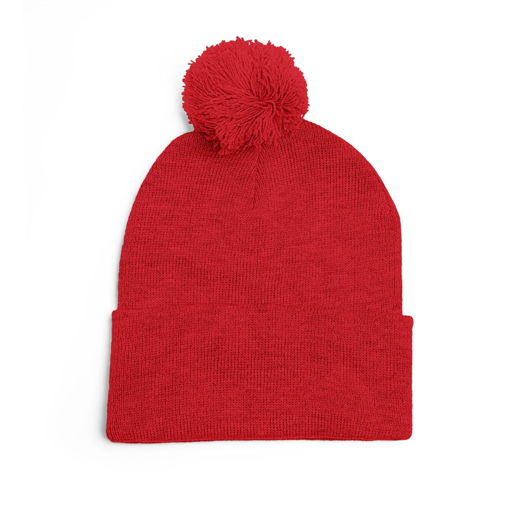 Pom-Pom Knit Cap (Embroidery) Printify