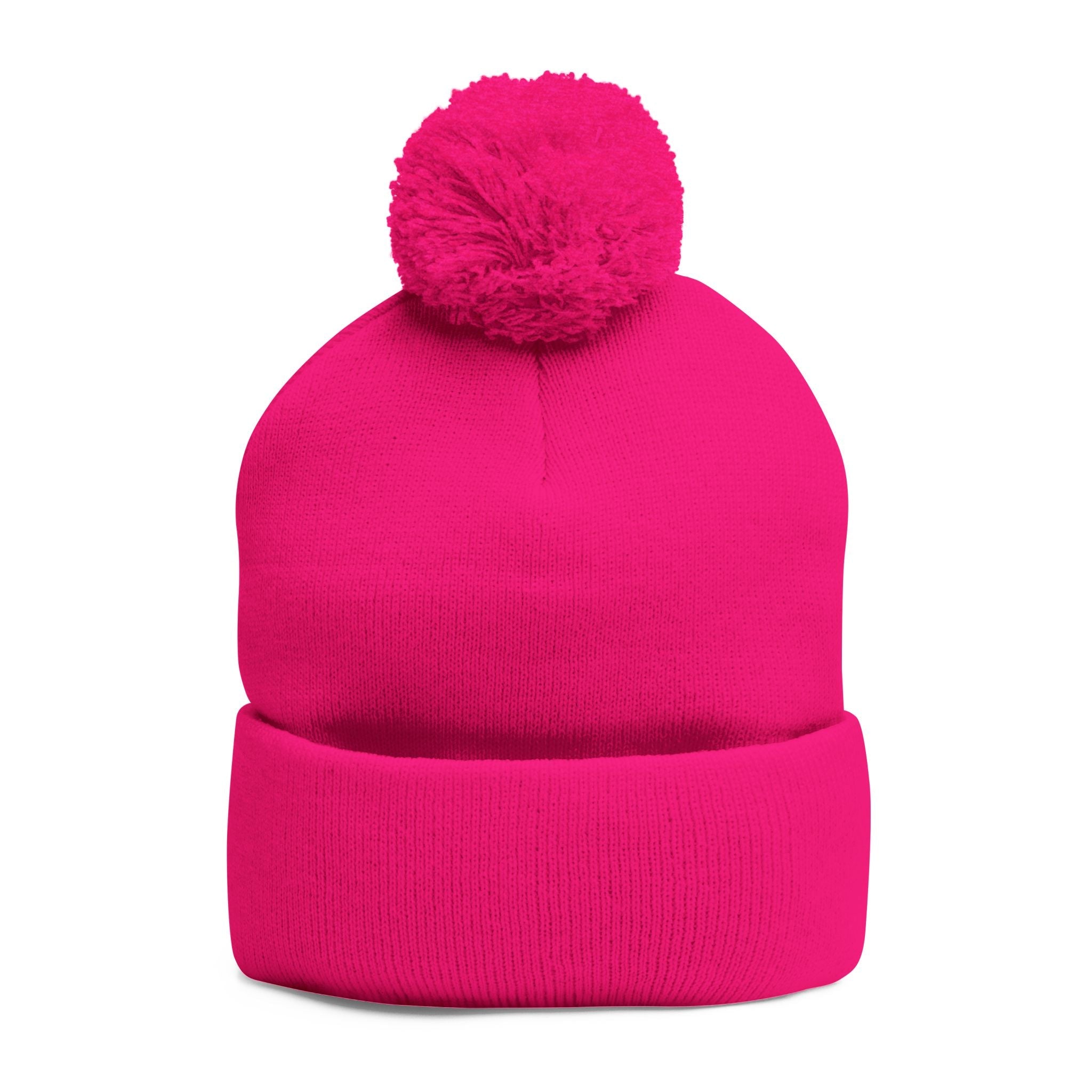 Pom-Pom Knit Cap (Embroidery) Printify
