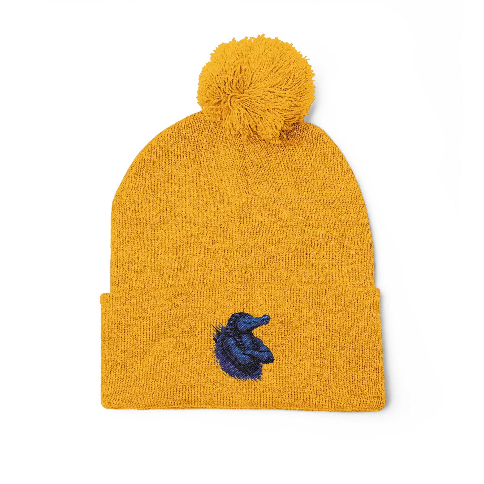 Pom-Pom Knit Cap (Embroidery)