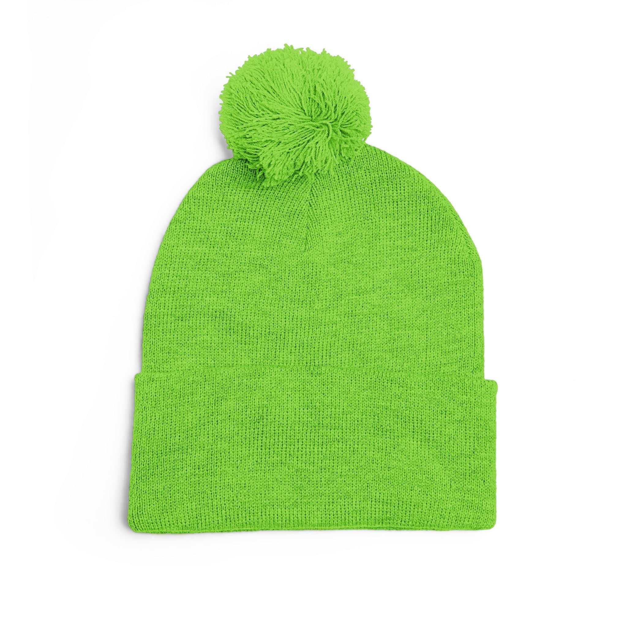 Pom-Pom Knit Cap (Embroidery)