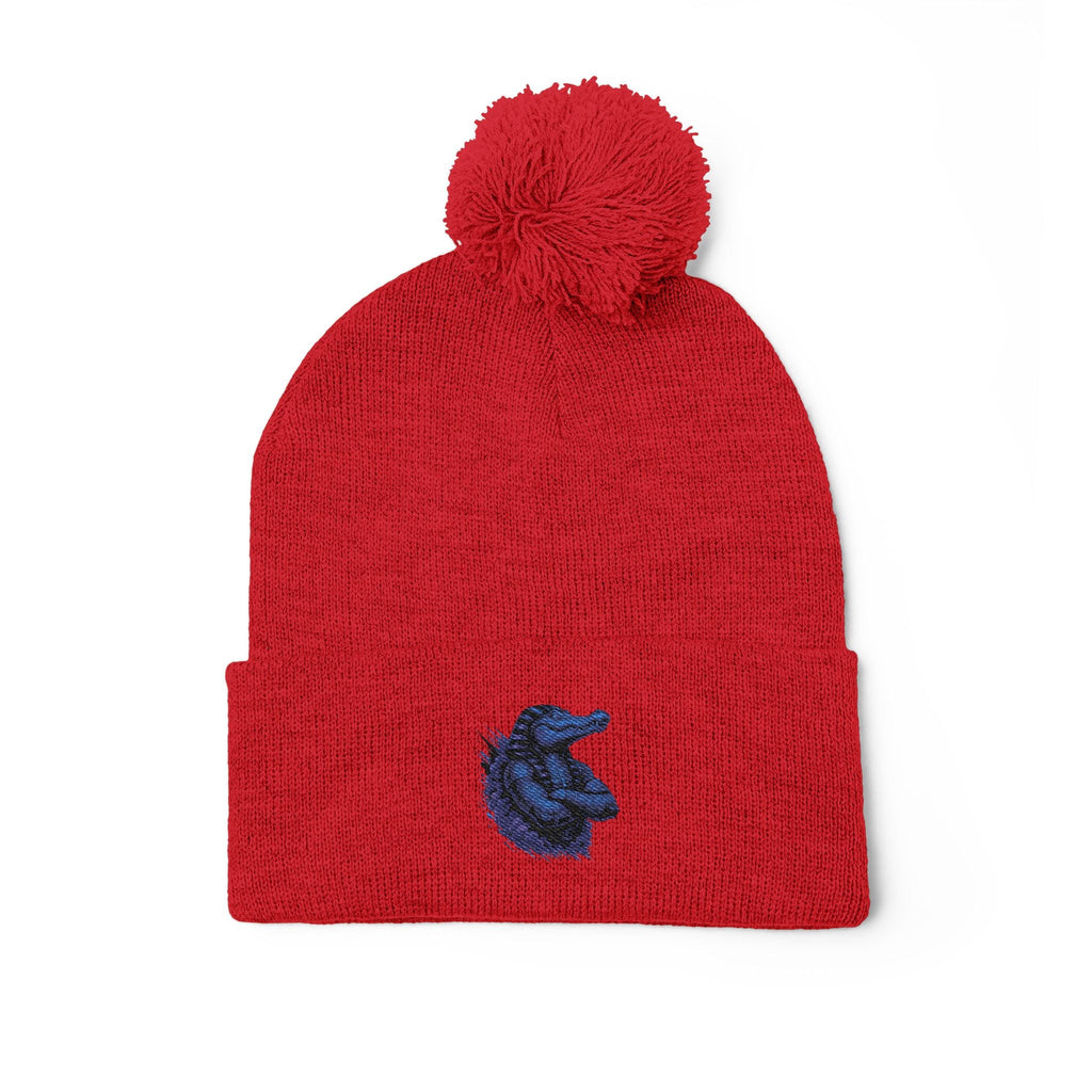 Pom-Pom Knit Cap (Embroidery)