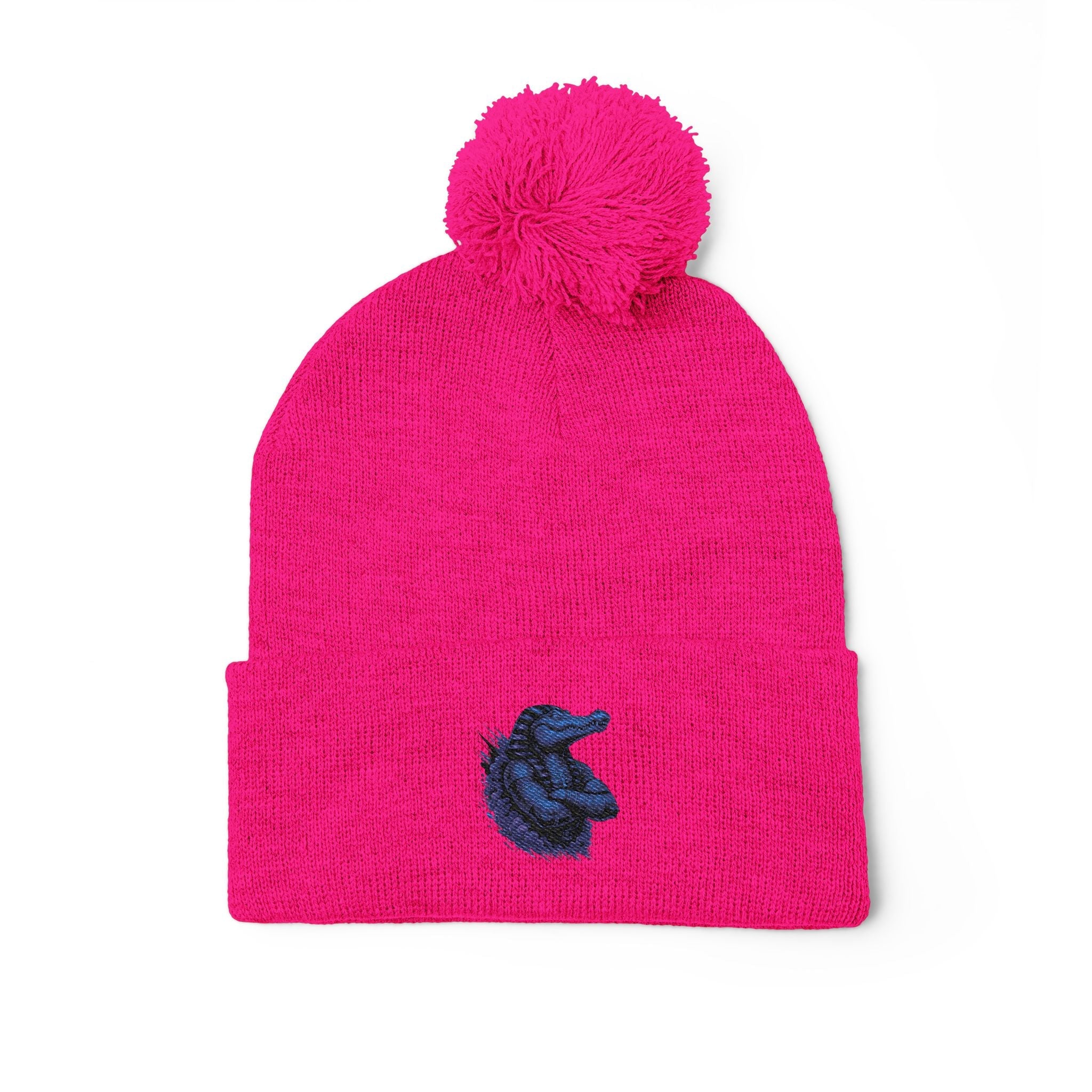 Pom-Pom Knit Cap (Embroidery)