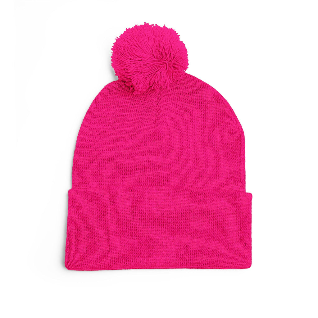 Pom-Pom Knit Cap (Embroidery) Printify