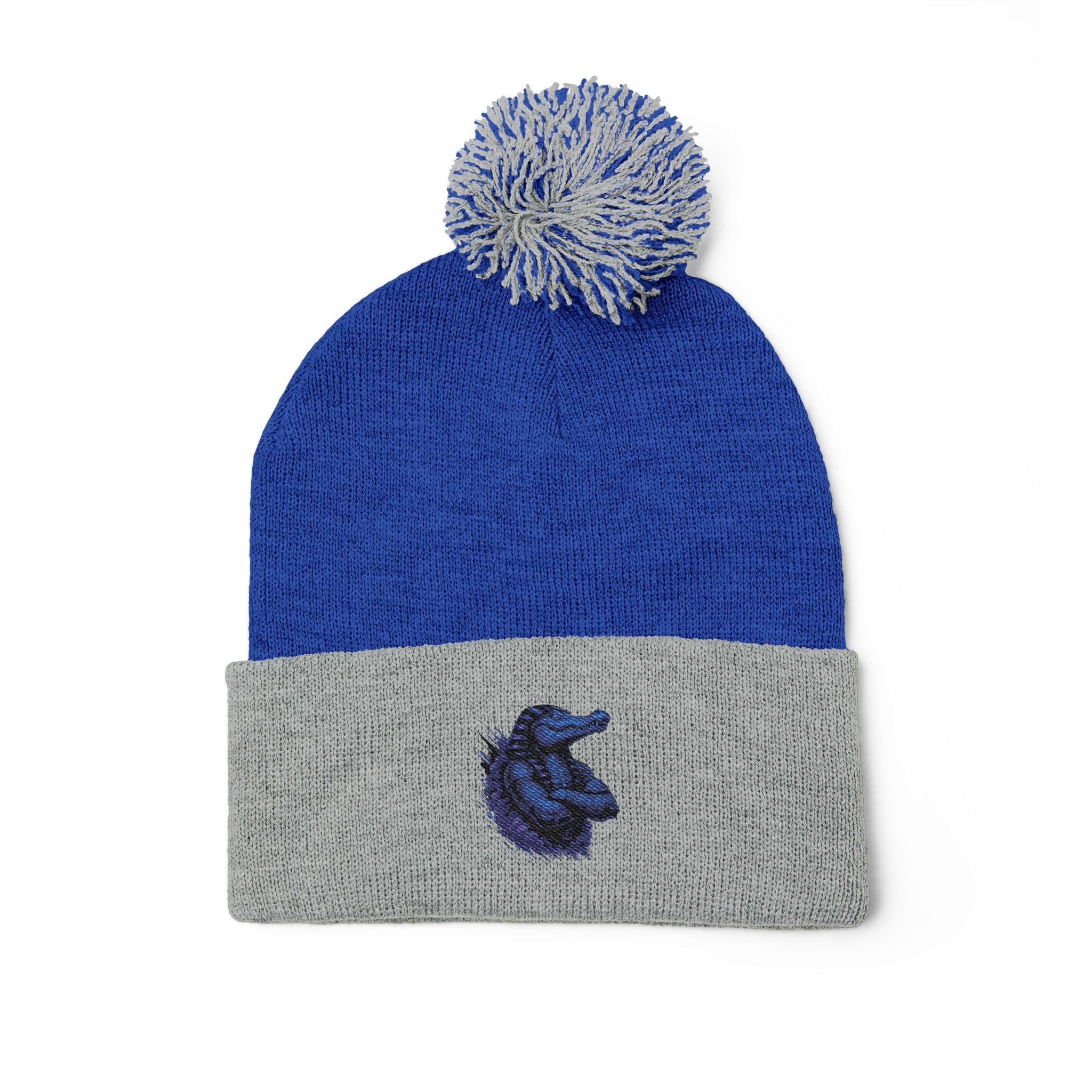Pom-Pom Knit Cap (Embroidery)