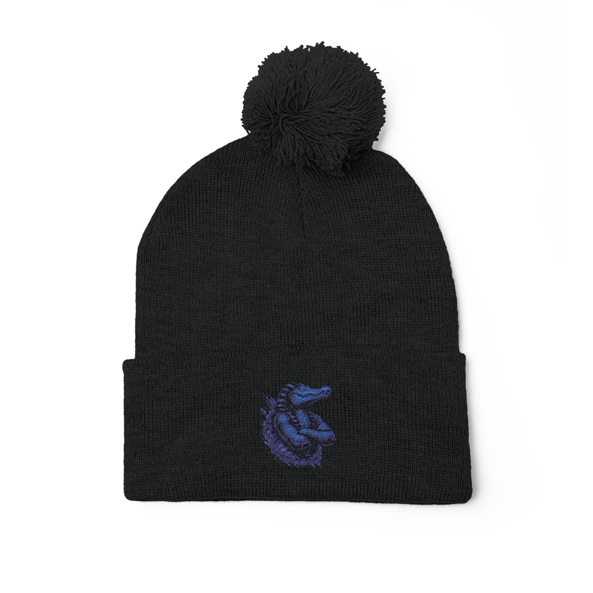 Pom-Pom Knit Cap (Embroidery)