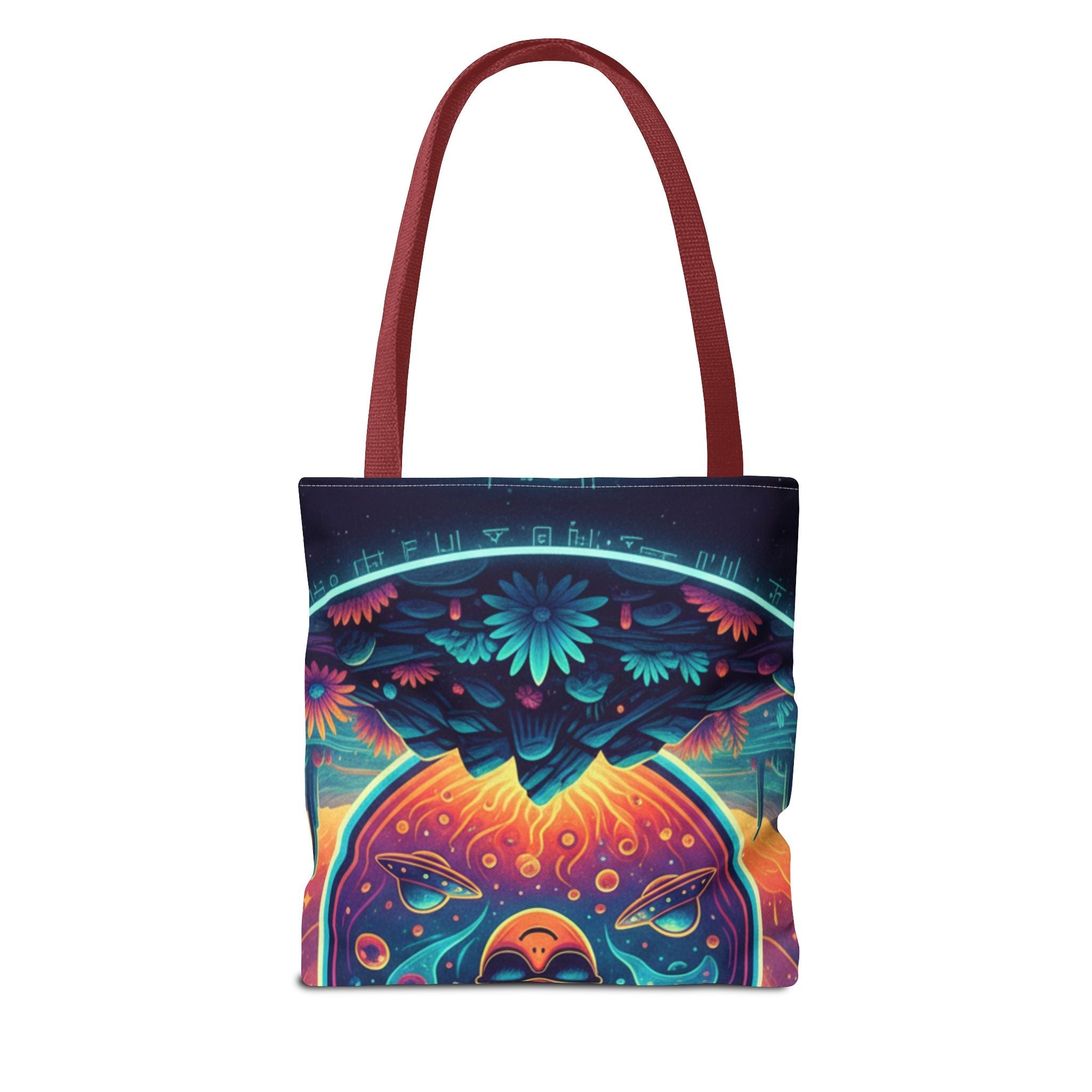 Psychedelic Alien Lab Tote Bag – Colorful Trippy Science Art Tote Printify