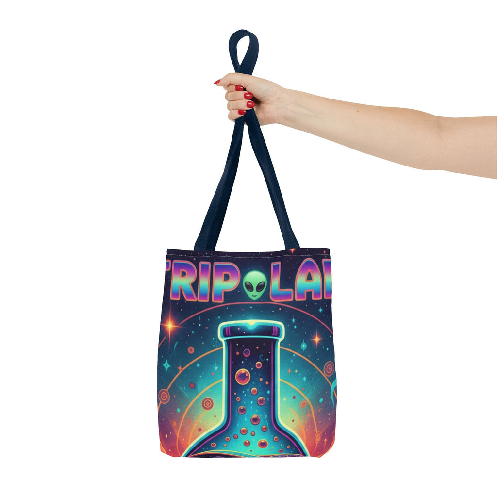 Psychedelic Alien Lab Tote Bag – Colorful Trippy Science Art Tote Printify