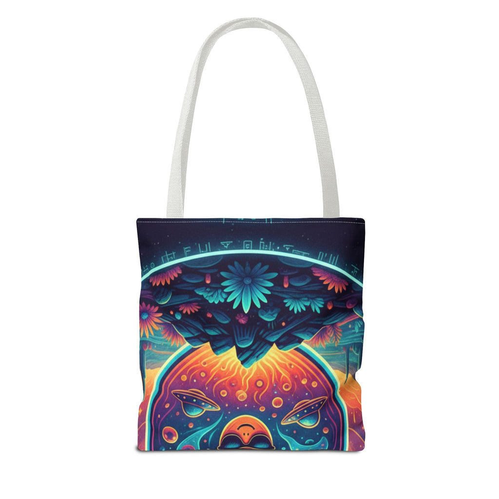 Psychedelic Alien Lab Tote Bag – Colorful Trippy Science Art Tote Printify
