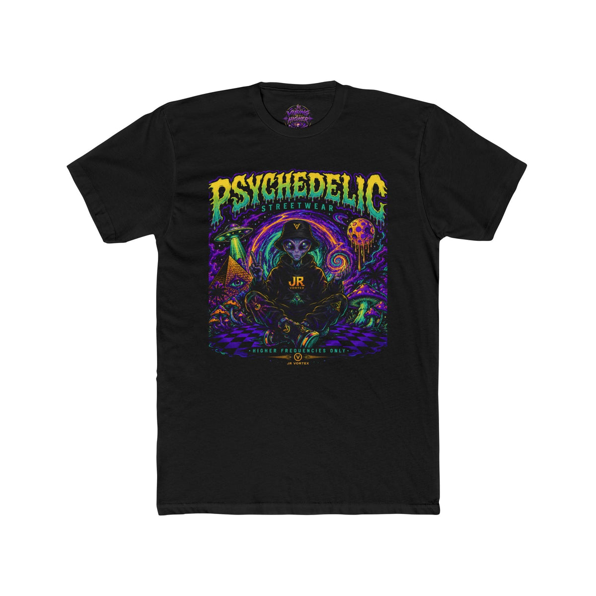 Psychedelic Grim Reaper Graphic Tee — Retro Trippy Skull Shirt
