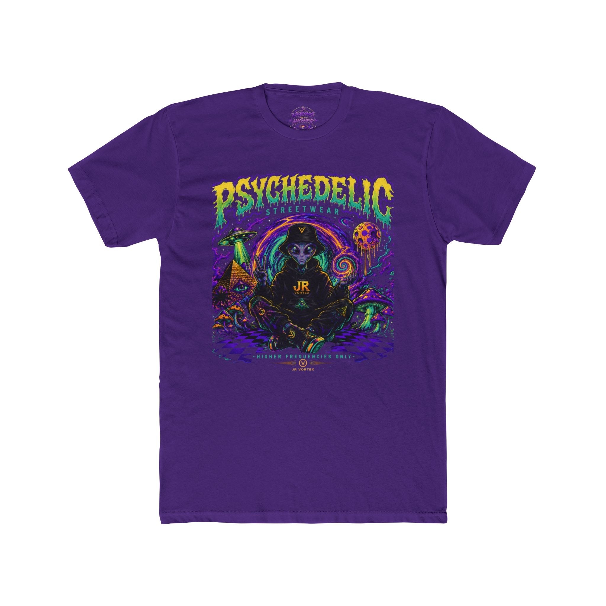 Psychedelic Grim Reaper Graphic Tee — Retro Trippy Skull Shirt