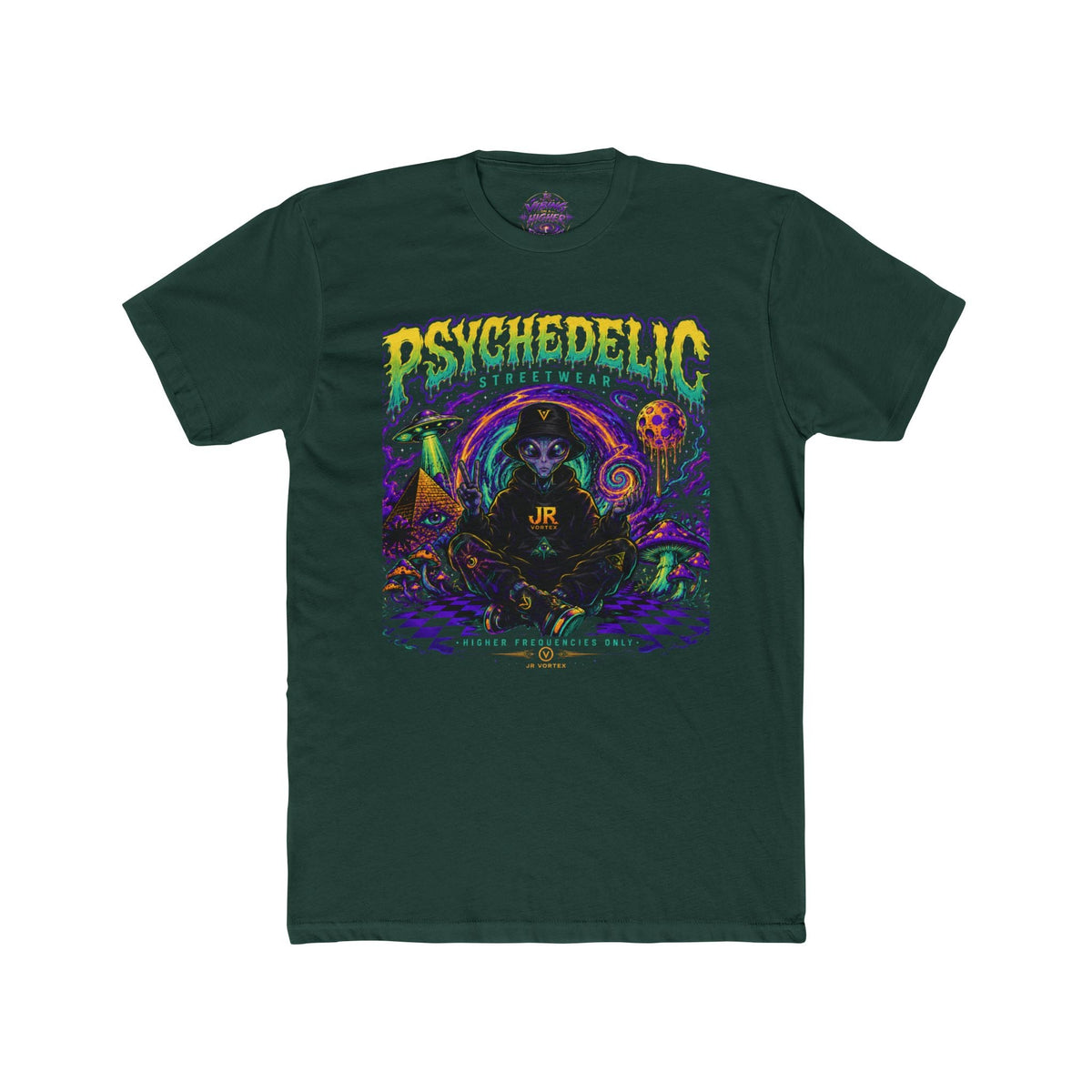 Psychedelic Grim Reaper Graphic Tee — Retro Trippy Skull Shirt
