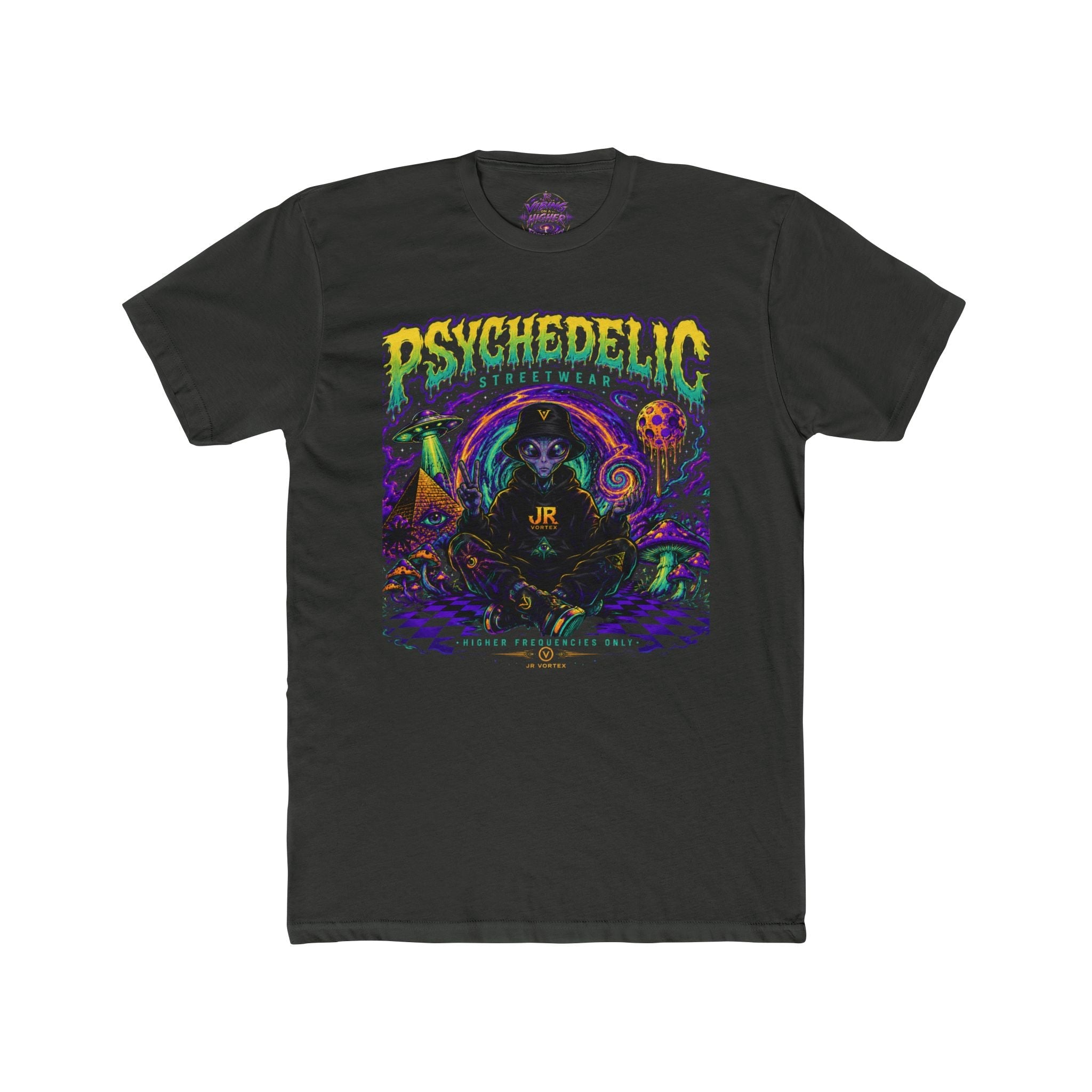 Psychedelic Grim Reaper Graphic Tee — Retro Trippy Skull Shirt