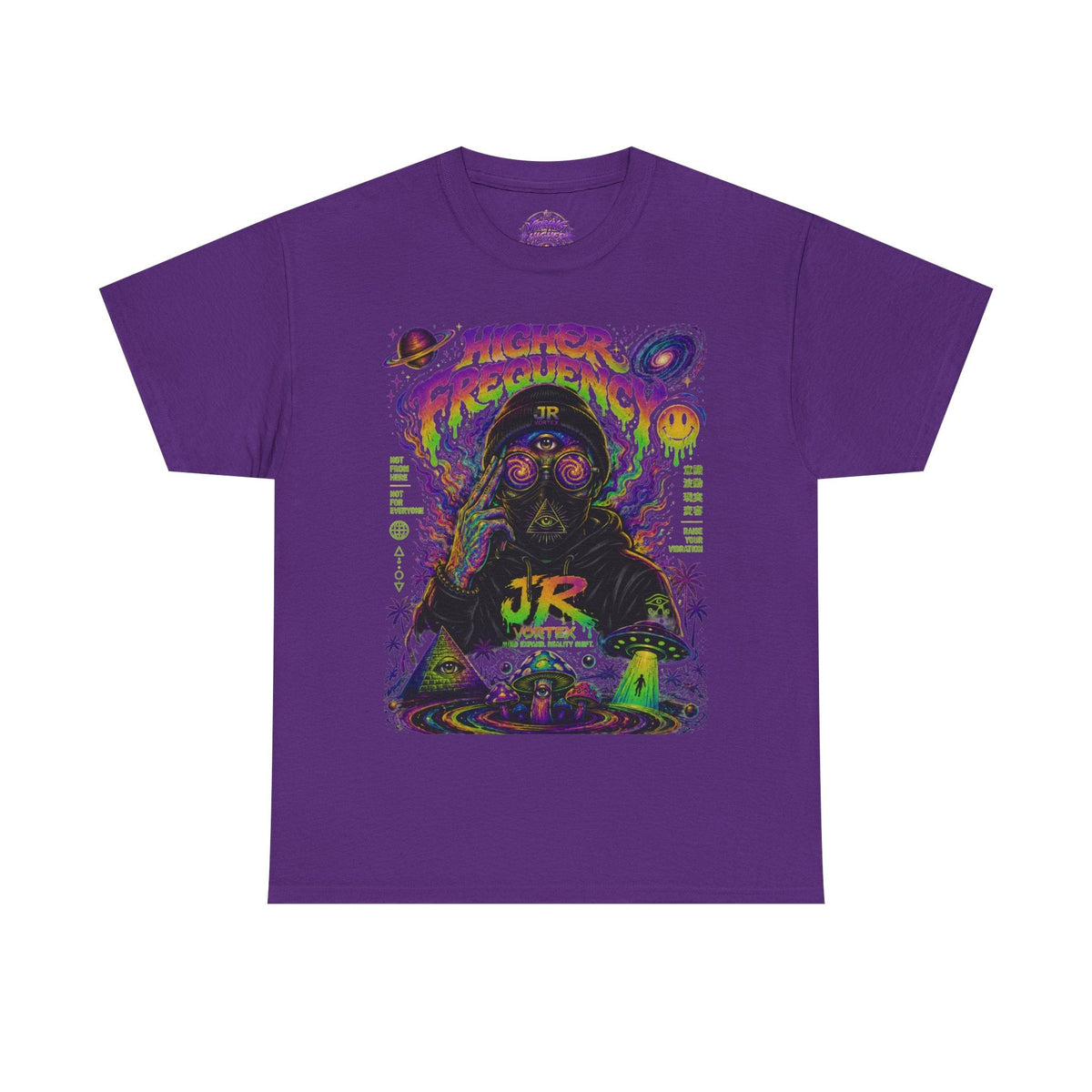 Psychedelic 'Higher Frequency' Graphic Tee