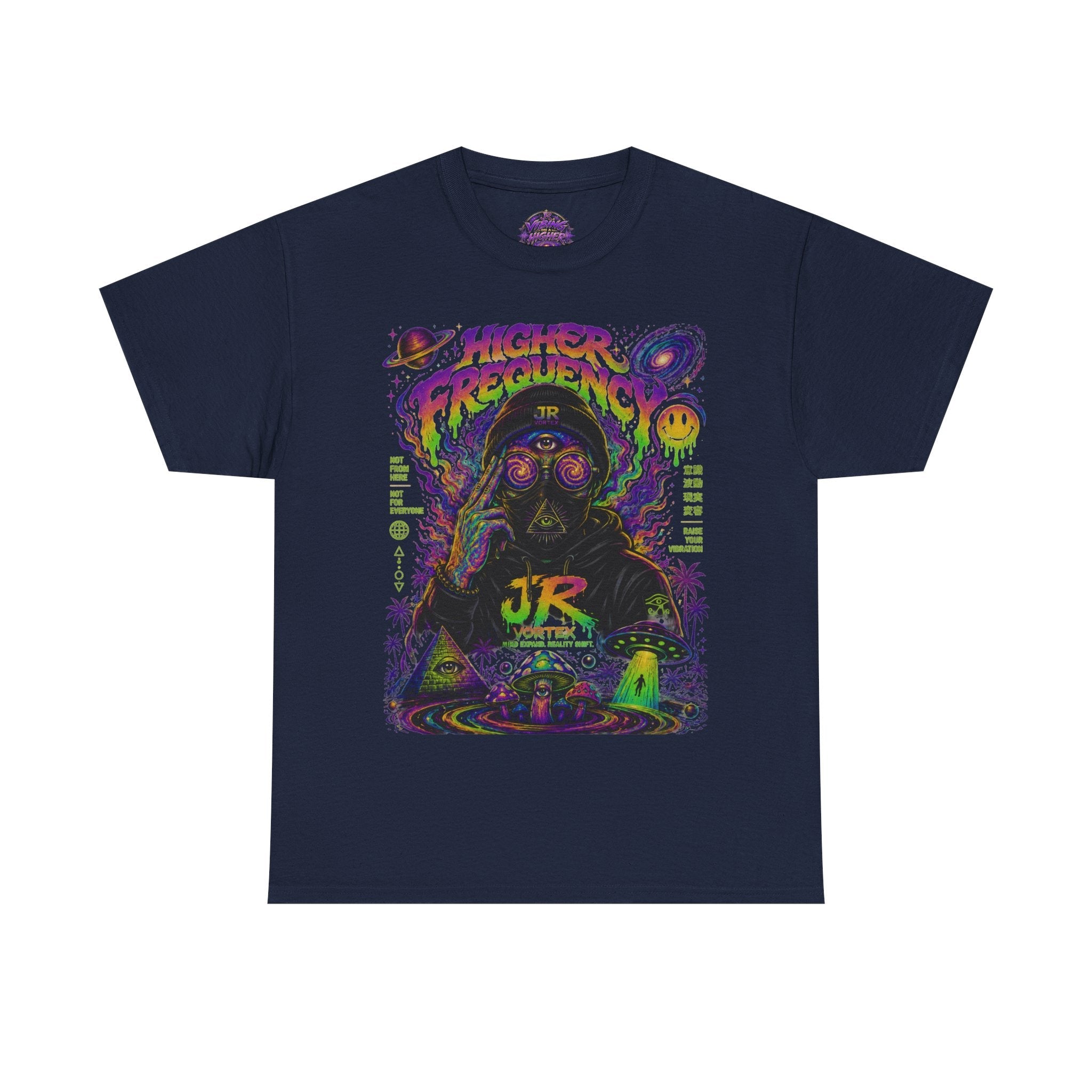 Psychedelic 'Higher Frequency' Graphic Tee