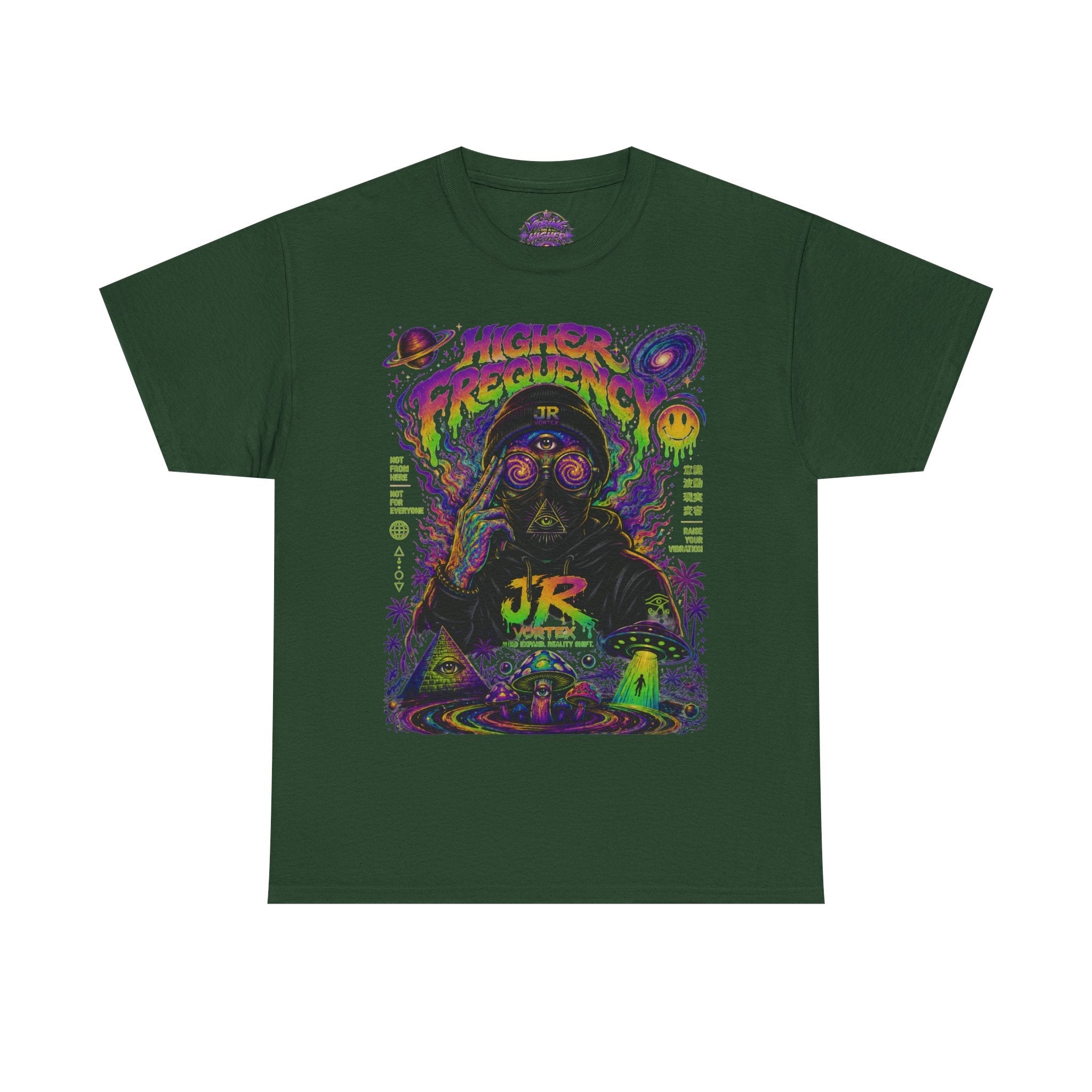 Psychedelic 'Higher Frequency' Graphic Tee