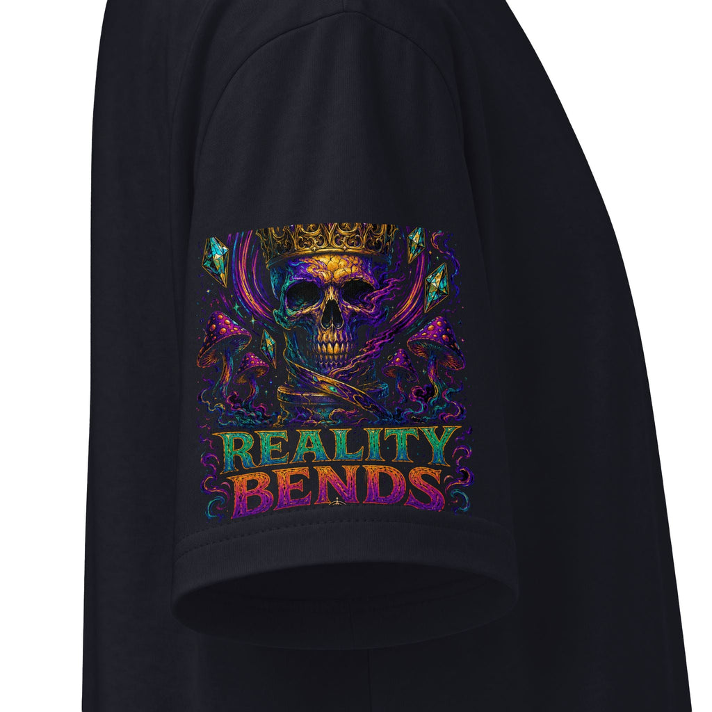 "Reality Bends" Alien Eye Crown Skull Graphic Tee