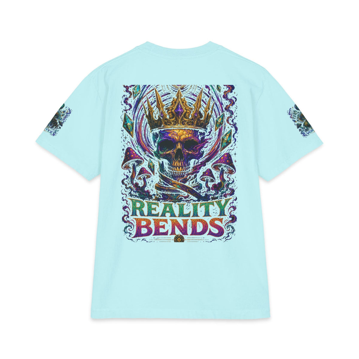 "Reality Bends" Alien Eye Crown Skull Graphic Tee