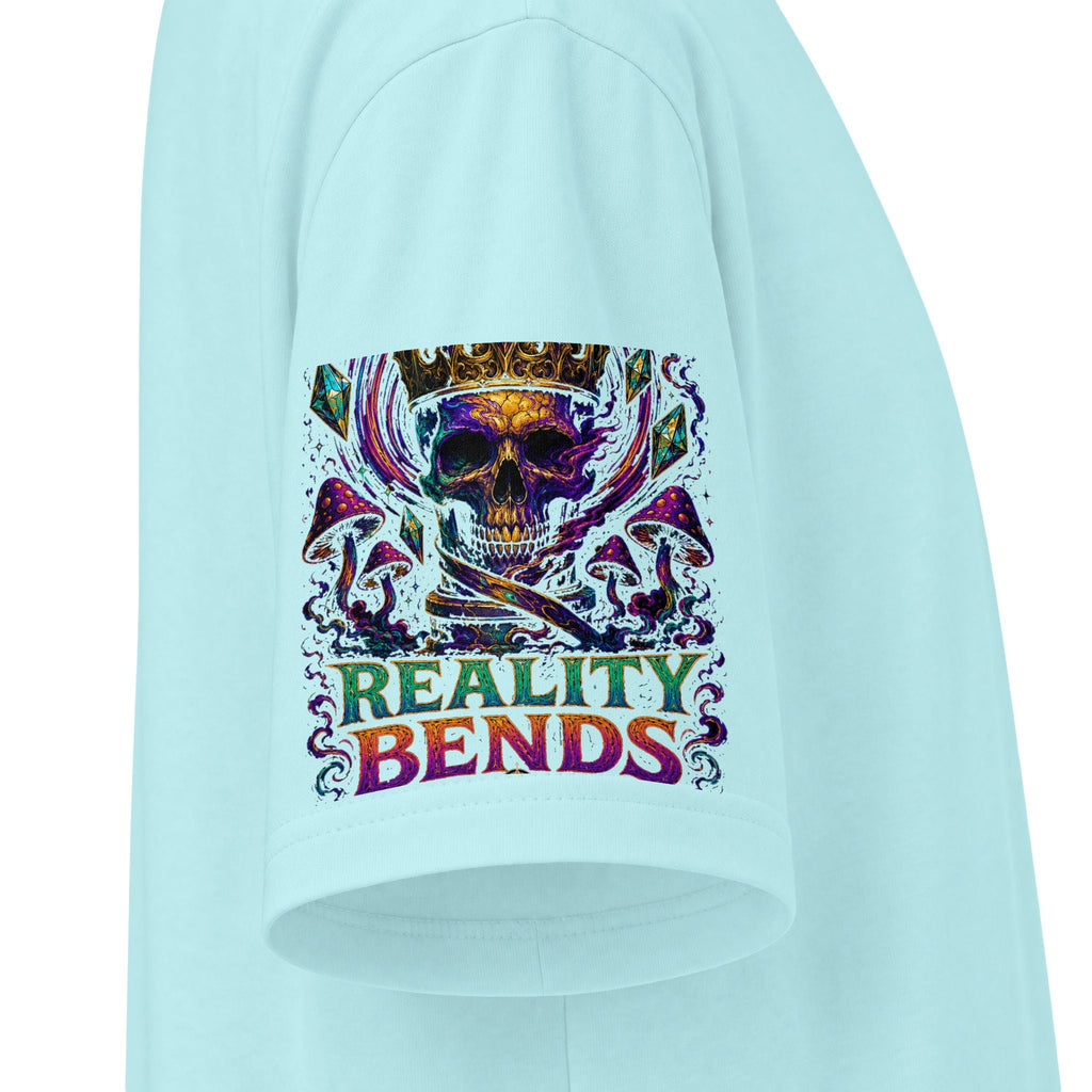 "Reality Bends" Alien Eye Crown Skull Graphic Tee