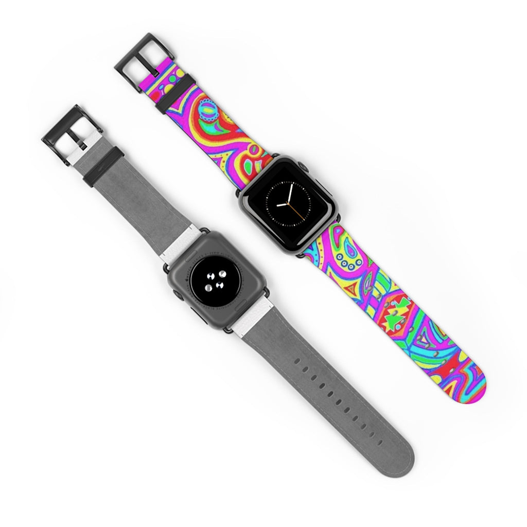 Colorful Bohemian Watch Band, Stylish Smartwatch Strap, Funky Accessory for Festival Lovers, Vibrant Wristband for Everyday Wear, Perfect Printify