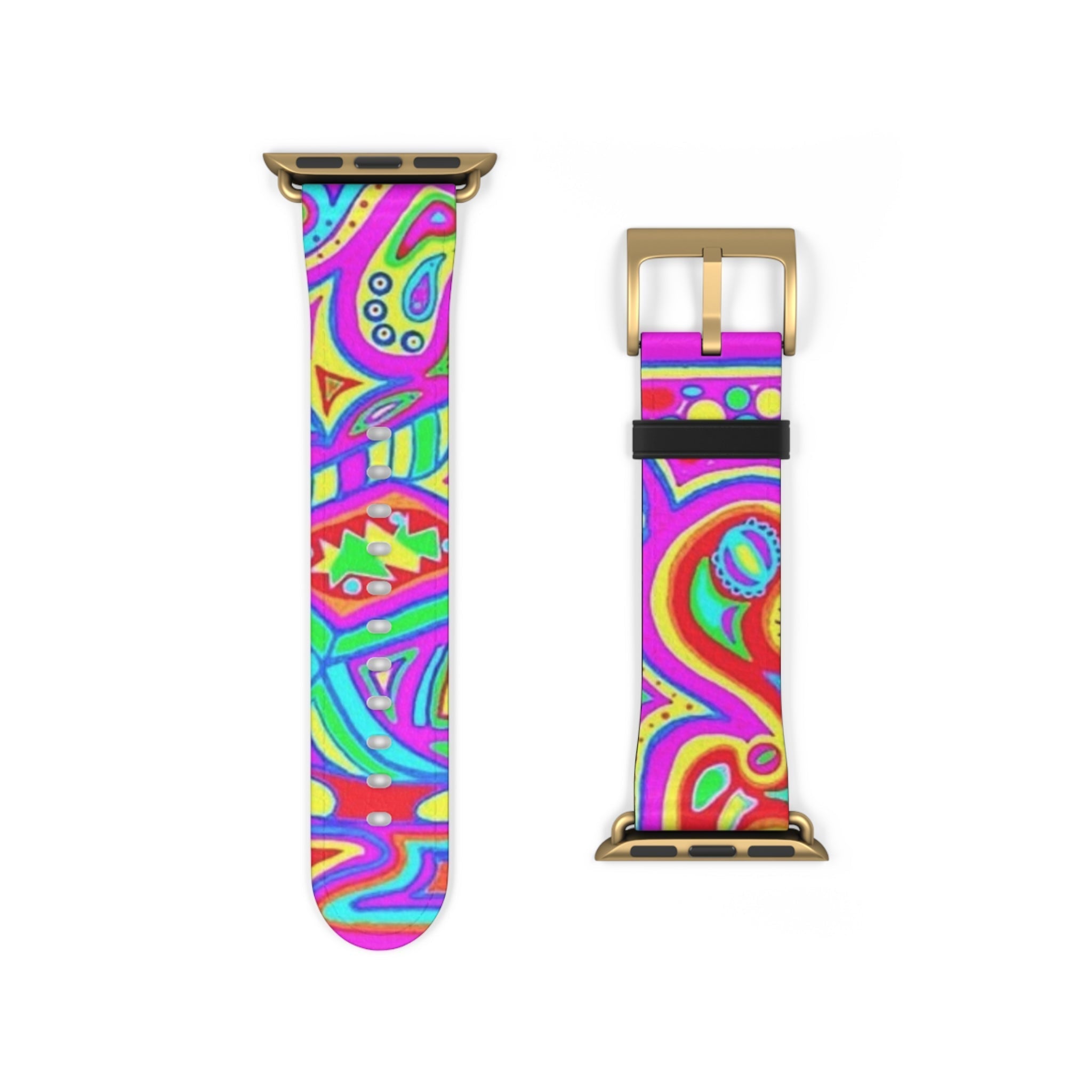 Colorful Bohemian Watch Band, Stylish Smartwatch Strap, Funky Accessory for Festival Lovers, Vibrant Wristband for Everyday Wear, Perfect Printify