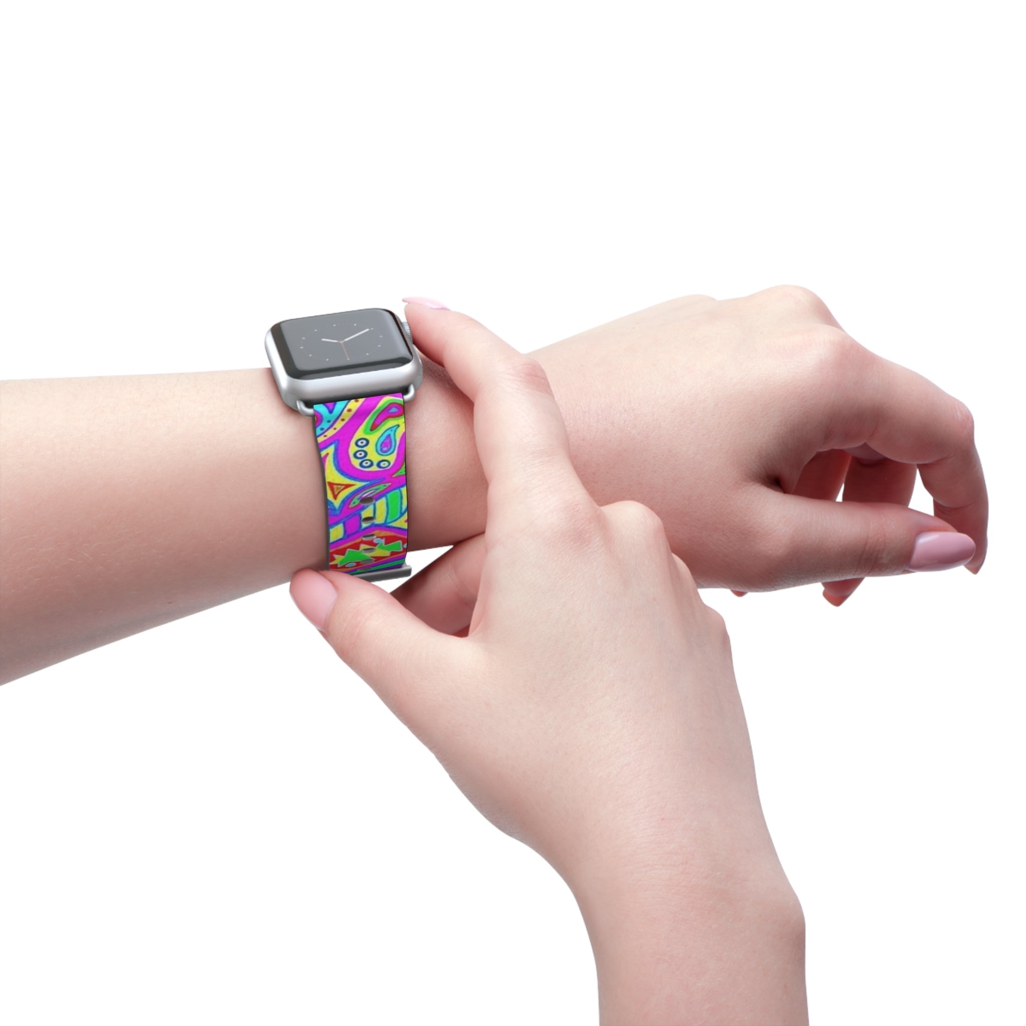 Colorful Bohemian Watch Band, Stylish Smartwatch Strap, Funky Accessory for Festival Lovers, Vibrant Wristband for Everyday Wear, Perfect Printify