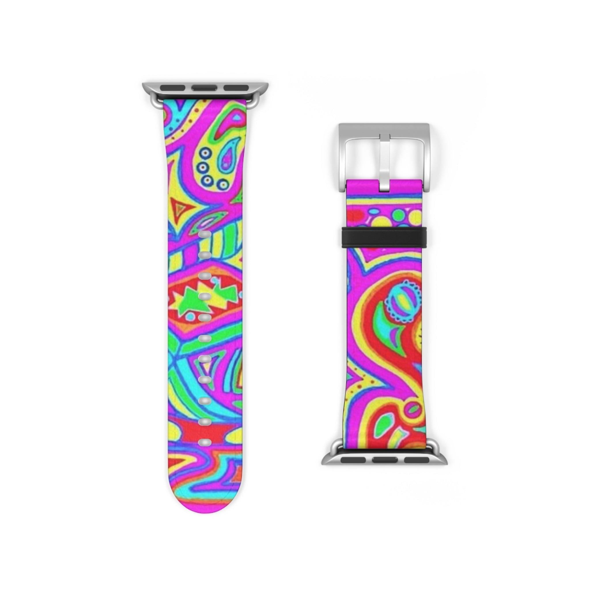 Colorful Bohemian Watch Band, Stylish Smartwatch Strap, Funky Accessory for Festival Lovers, Vibrant Wristband for Everyday Wear, Perfect Printify