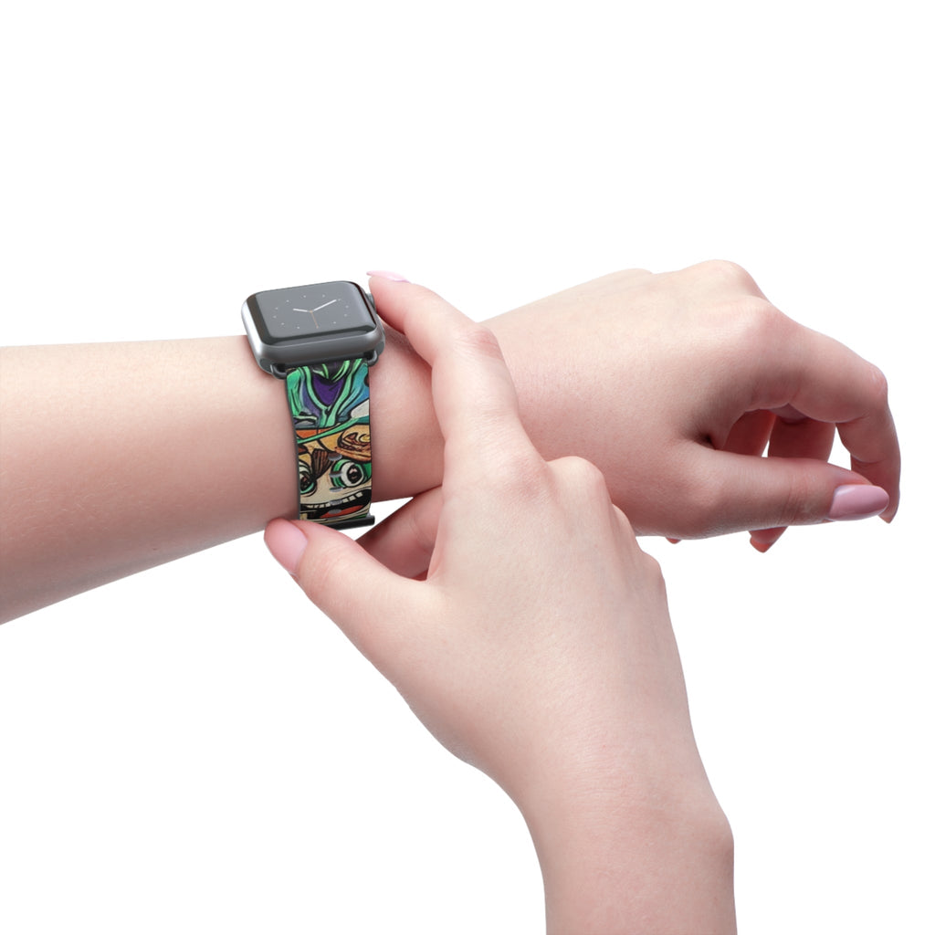 Whimsical Watch Band for Fun-Loving Souls | Colorful Art Band, Unique Gift, Festival Accessory, Fashion Statement, Holiday Present Printify