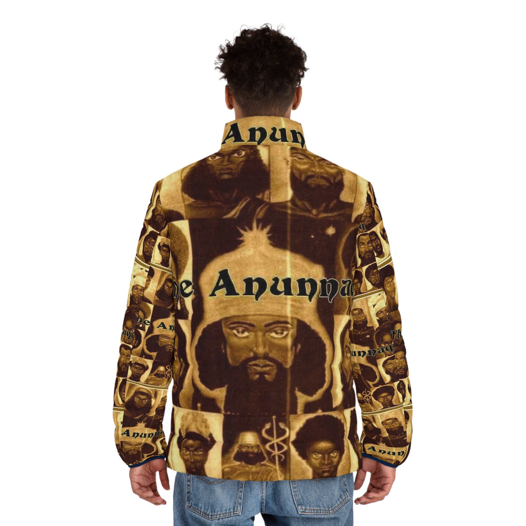 Puffer Jacket - Vintage Ethiopian Icon Collage "The Anunnak" Printify