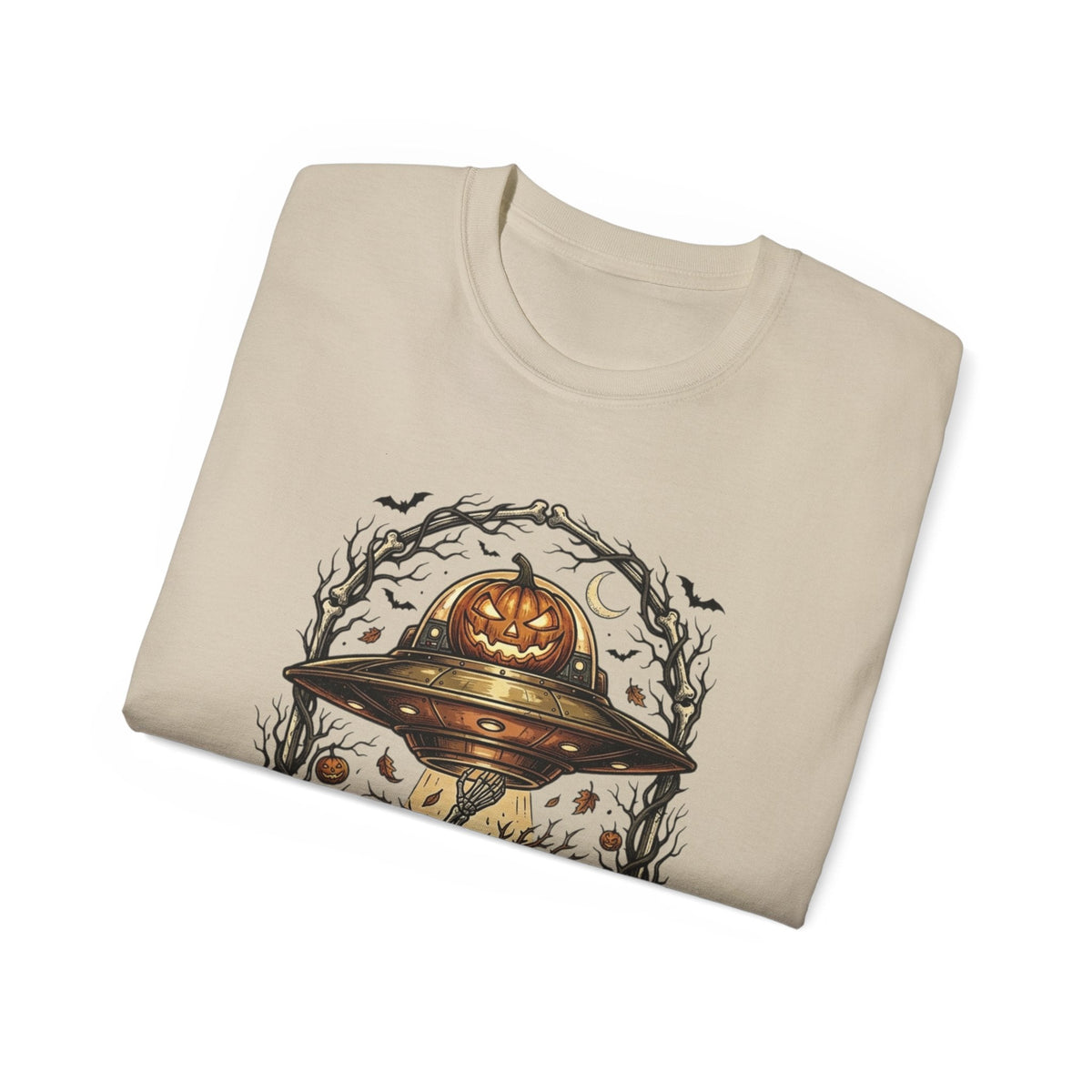 Pumpkin Abduction UFO Tee | Halloween Streetwear