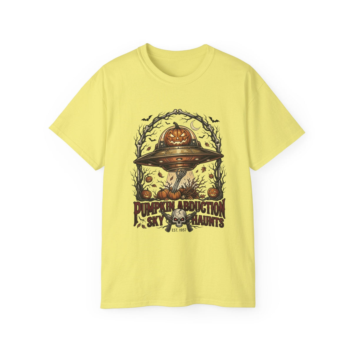 Pumpkin Abduction UFO Tee | Halloween Streetwear
