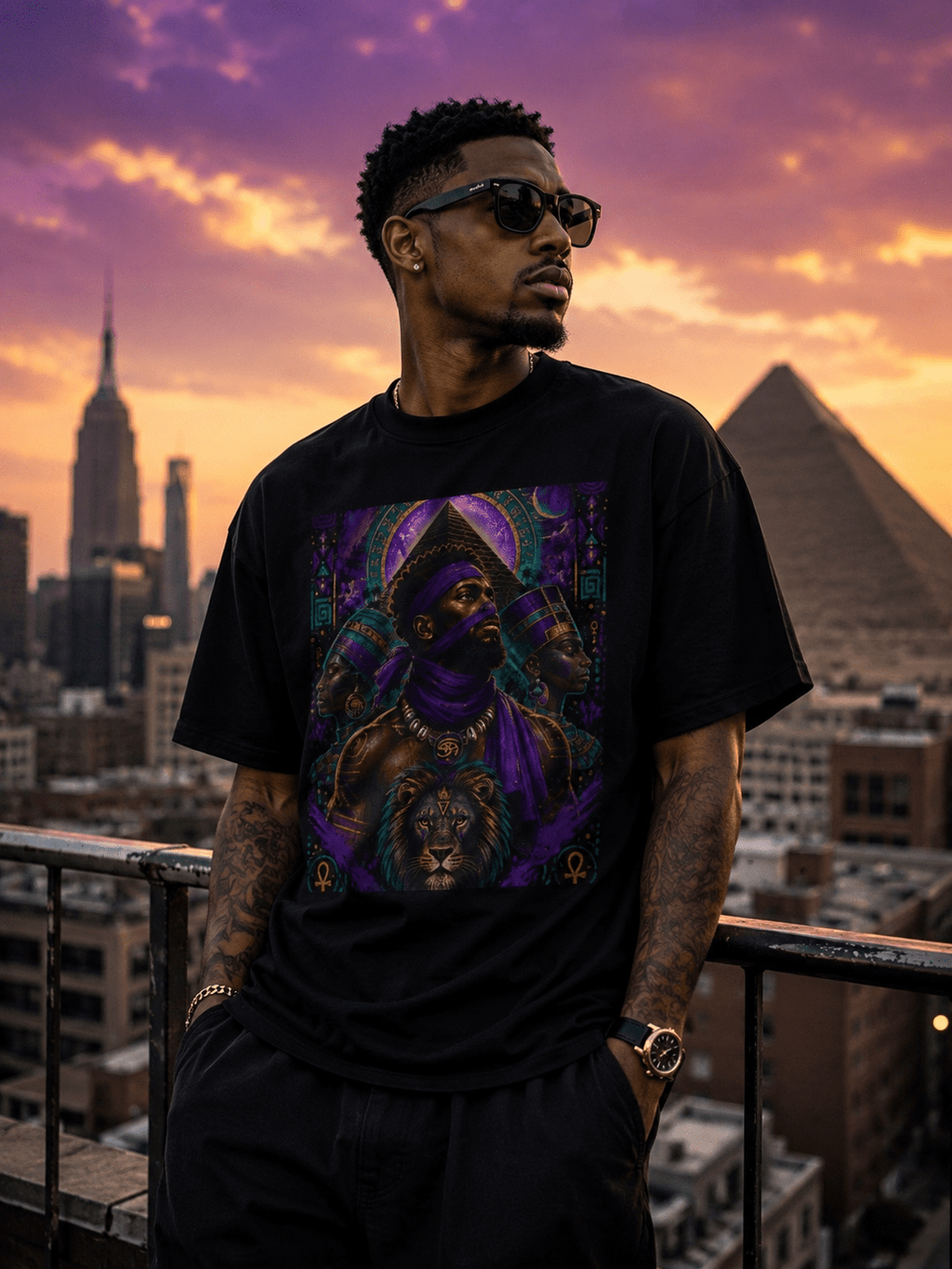 Purple Pharaoh Oversized Tee