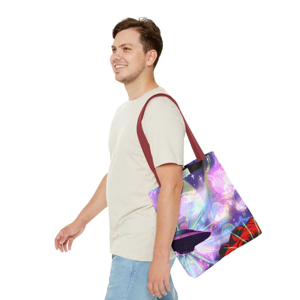 Queen of the Cosmos Tote Bag — Celestial Crown All-Over Print