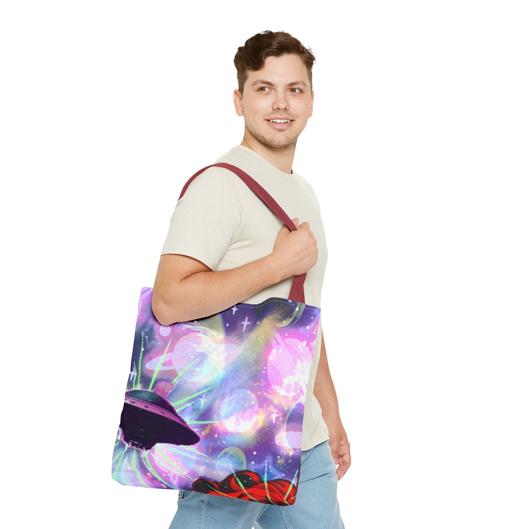 Queen of the Cosmos Tote Bag — Celestial Crown All-Over Print