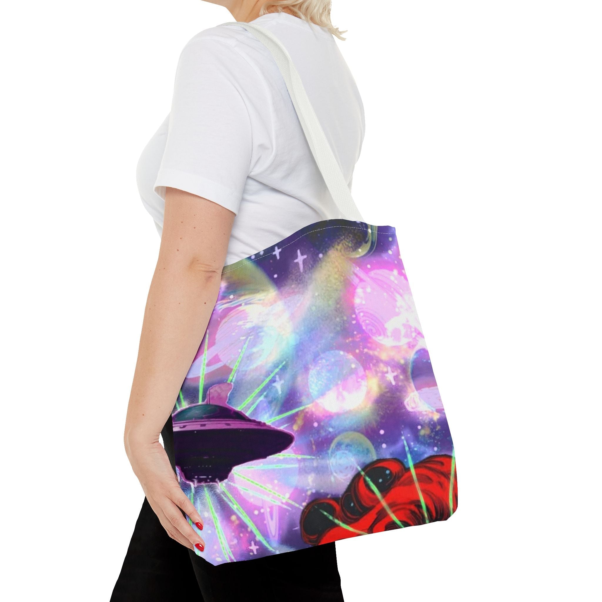 Queen of the Cosmos Tote Bag — Celestial Crown All-Over Print