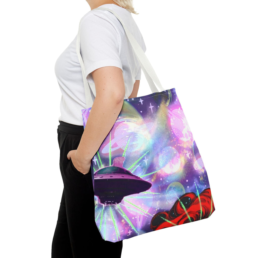 Queen of the Cosmos Tote Bag — Celestial Crown All-Over Print