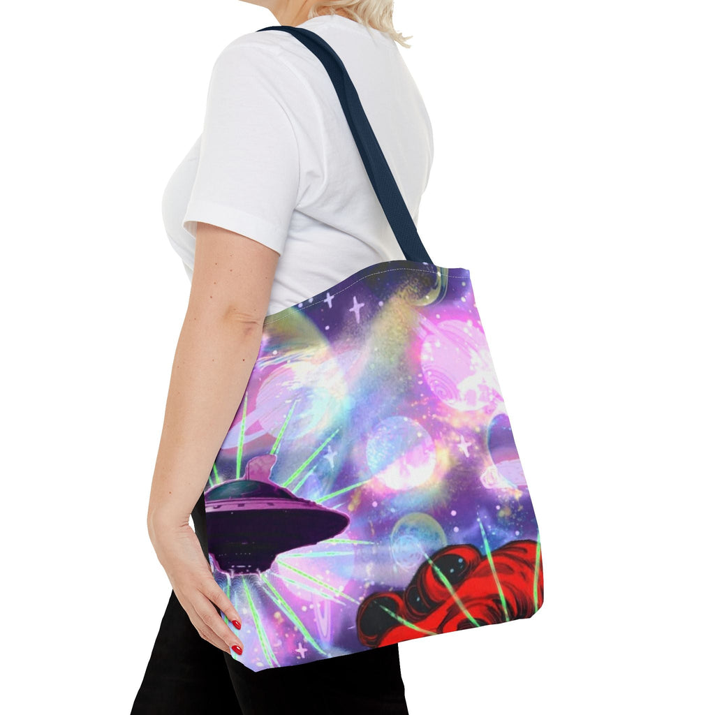 Queen of the Cosmos Tote Bag — Celestial Crown All-Over Print