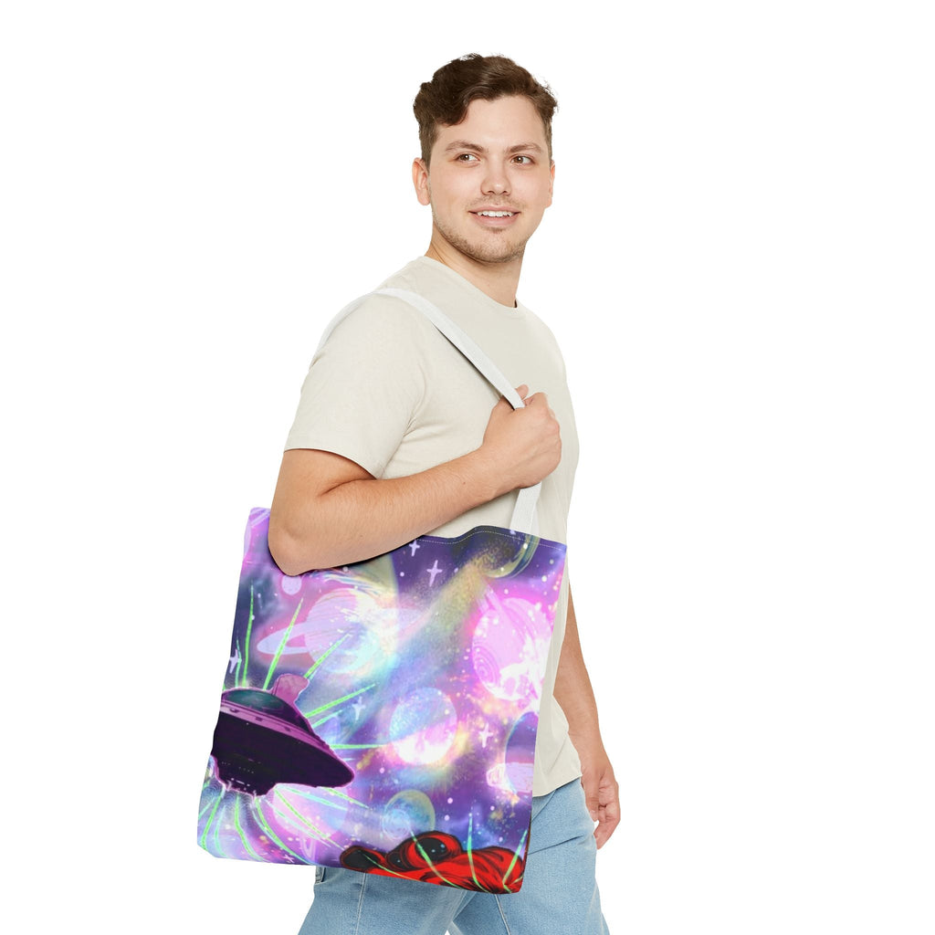 Queen of the Cosmos Tote Bag — Celestial Crown All-Over Print