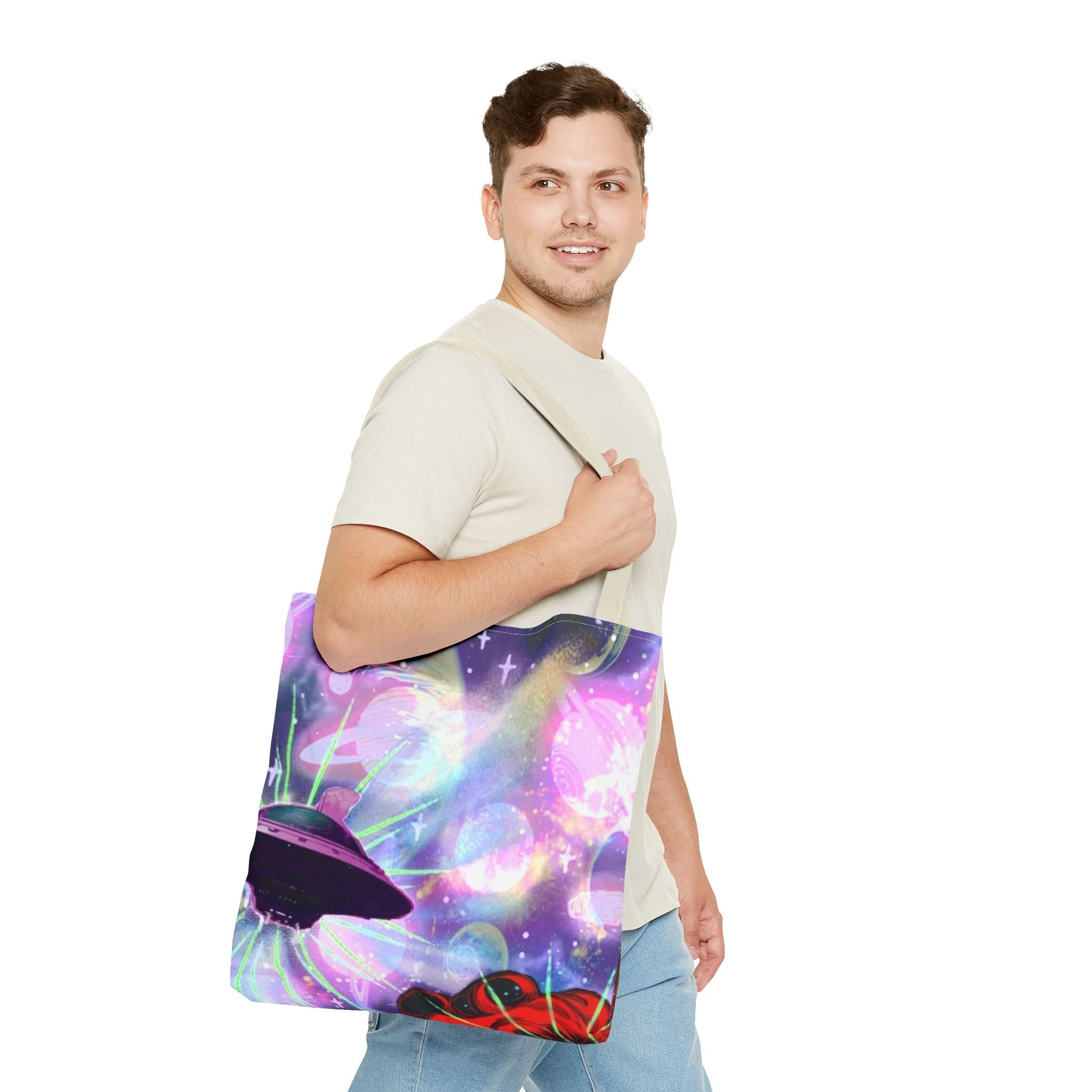 Queen of the Cosmos Tote Bag — Celestial Crown All-Over Print