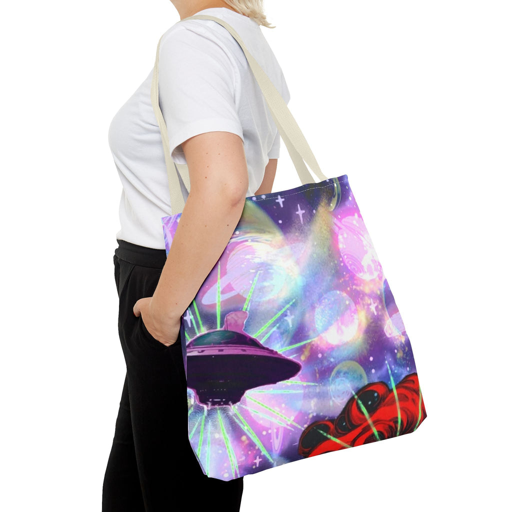 Queen of the Cosmos Tote Bag — Celestial Crown All-Over Print