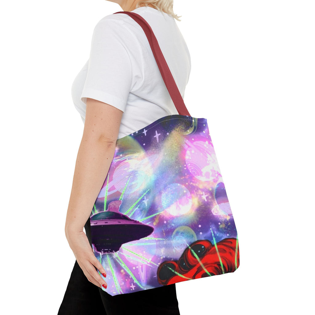 Queen of the Cosmos Tote Bag — Celestial Crown All-Over Print