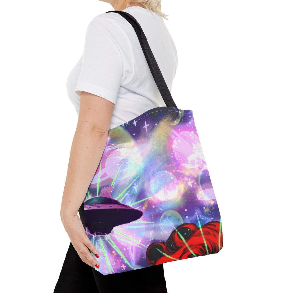 Queen of the Cosmos Tote Bag — Celestial Crown All-Over Print