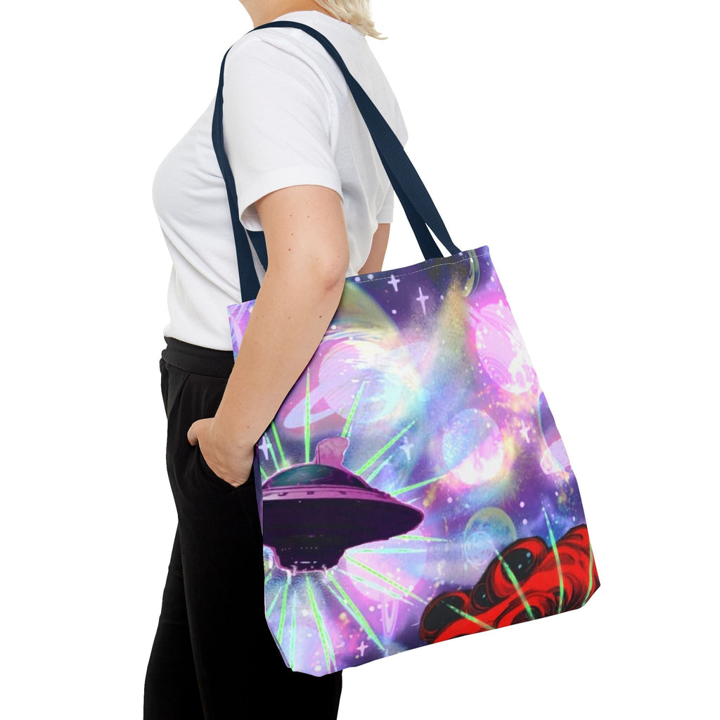 Queen of the Cosmos Tote Bag — Celestial Crown All-Over Print