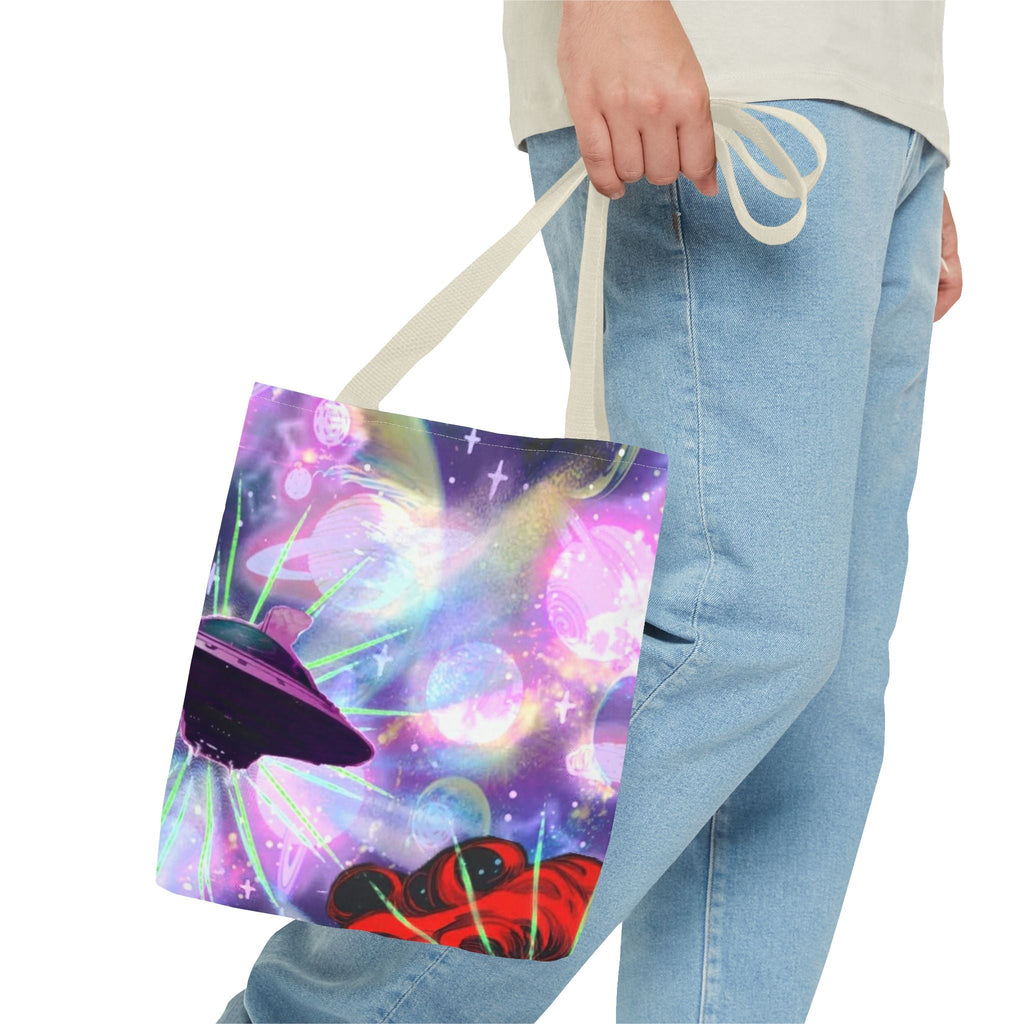 Queen of the Cosmos Tote Bag — Celestial Crown All-Over Print