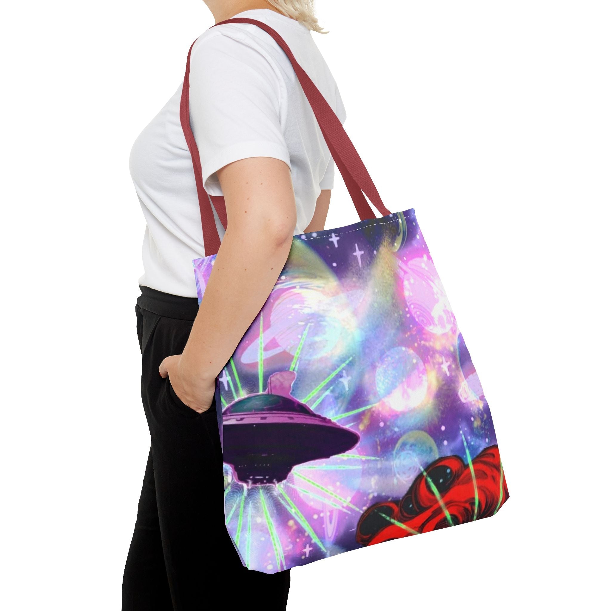 Queen of the Cosmos Tote Bag — Celestial Crown All-Over Print