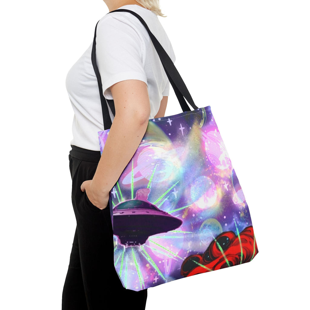 Queen of the Cosmos Tote Bag — Celestial Crown All-Over Print
